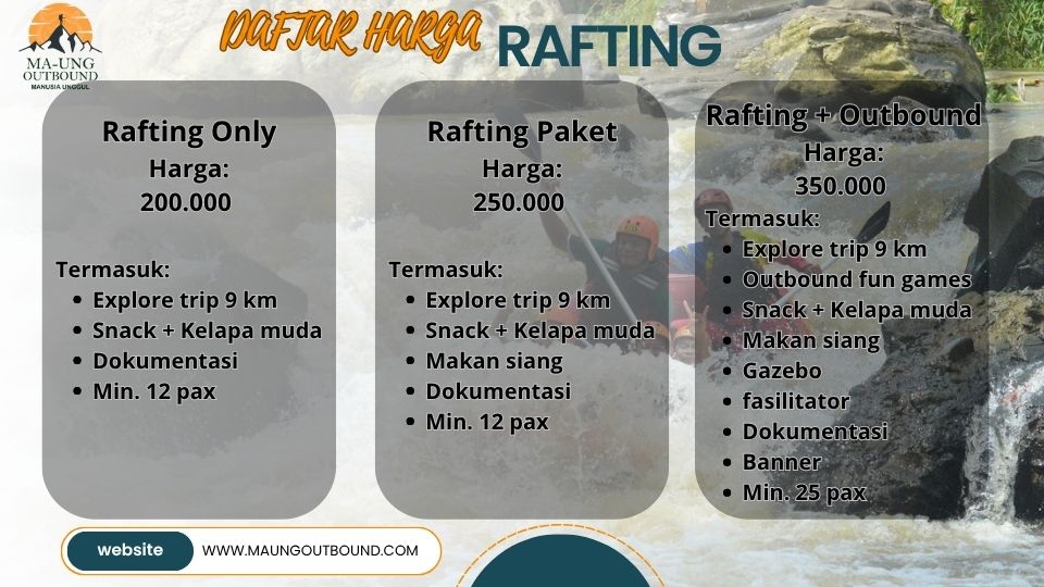 harga rafting di bogor