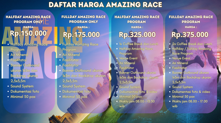 harga amazing race